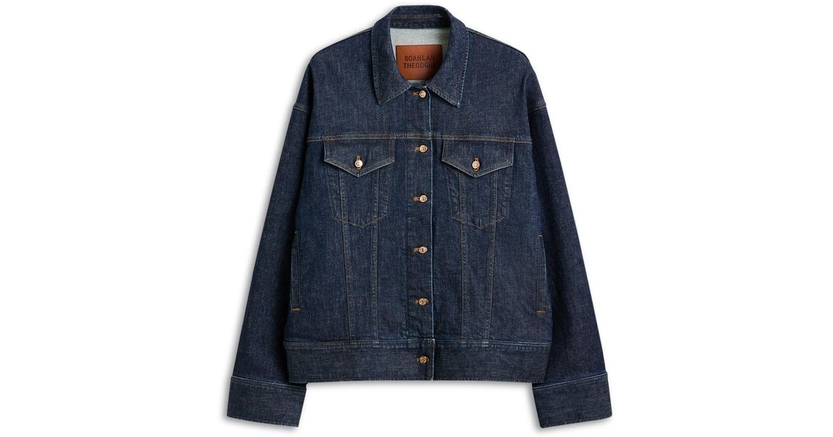 Scanlan Theodore Denim Oversized Jacket in Blue | Lyst