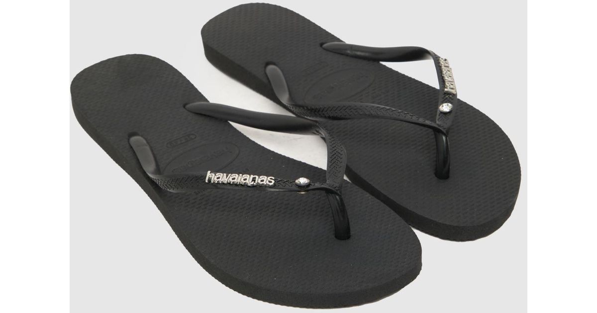 Amazon Havaianas Havana Black Flip Flops Havaianas Slim Metal Logo