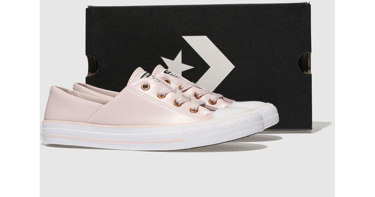 Converse Pale Pink All Star Coral Craft Pu Ox Trainers | Lyst UK
