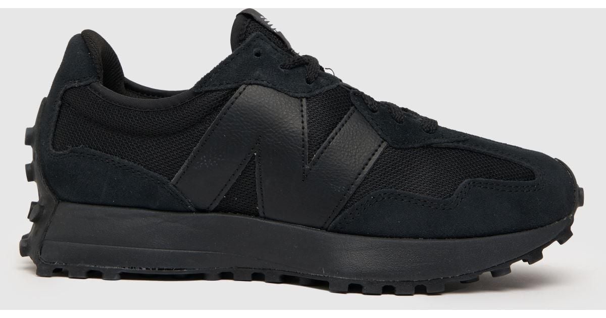 New Balance Rubber 327 Trainers in Black | Lyst UK