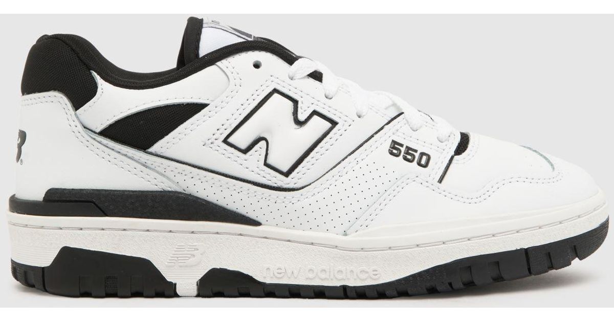 New Balance Bb550 Trainers In White & Black Lyst UK