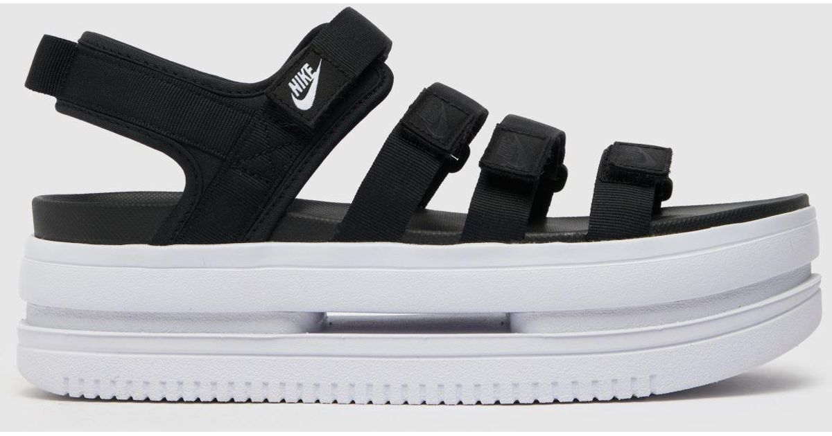 Nike Black & White Icon Classic Sandals Lyst UK