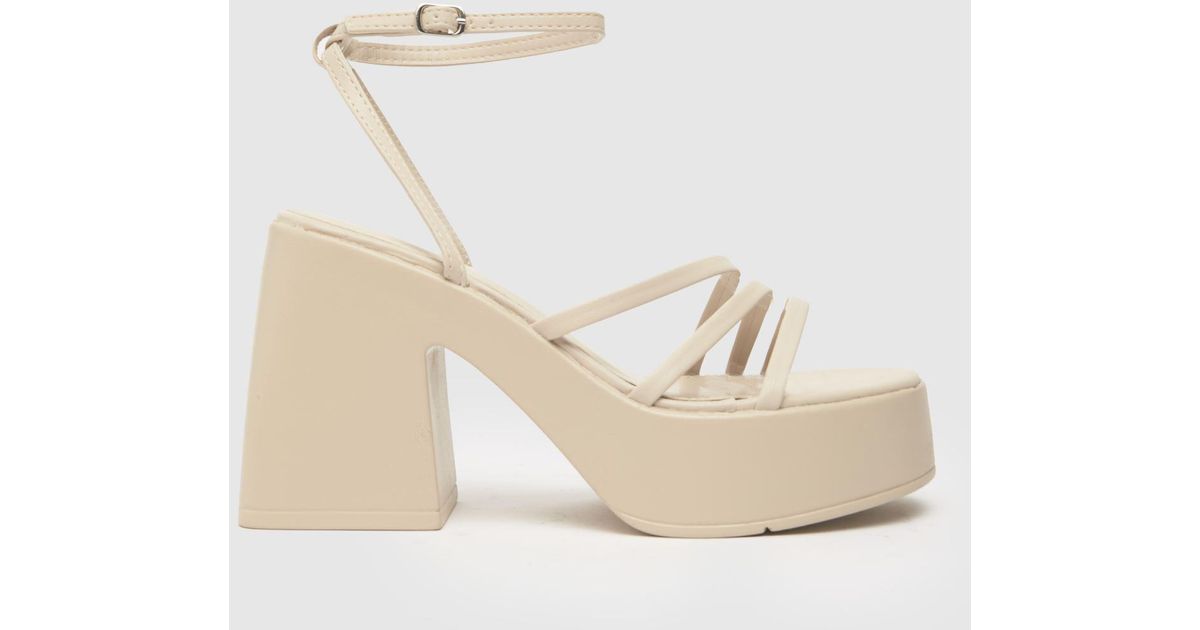 Schuh Sia Strappy Platform High Heels in White Lyst UK