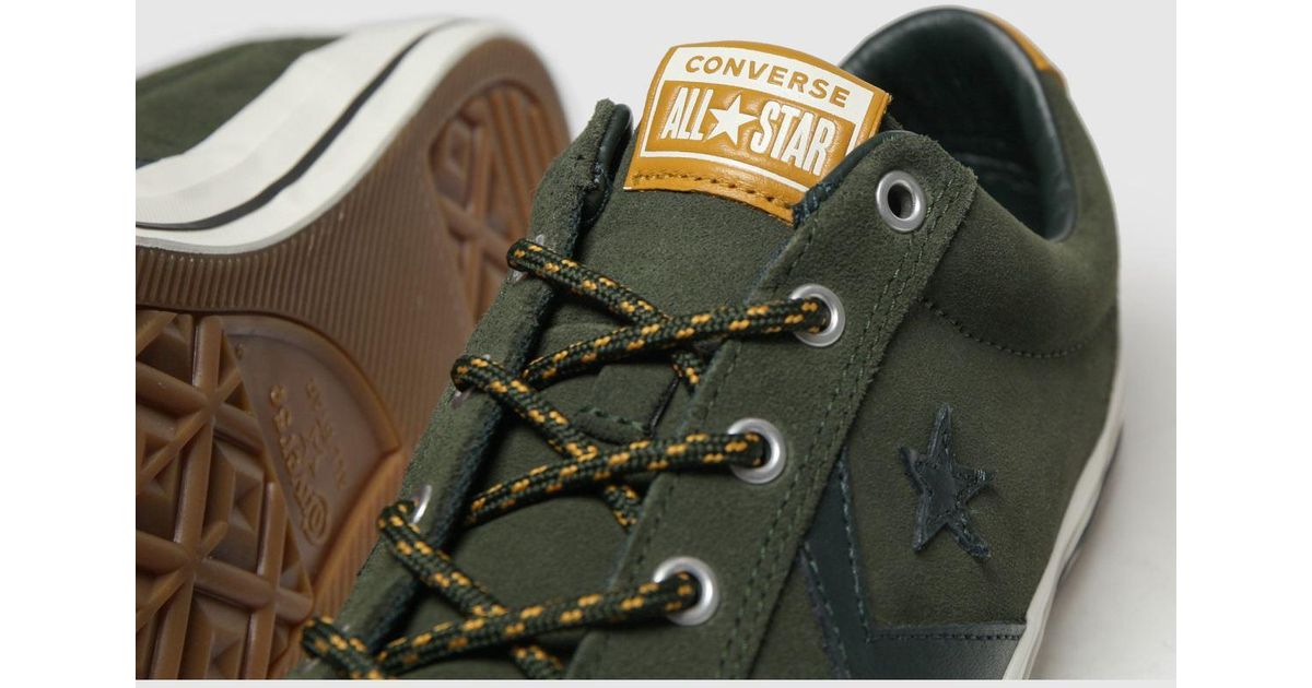 converse khaki mountain club star player trainers