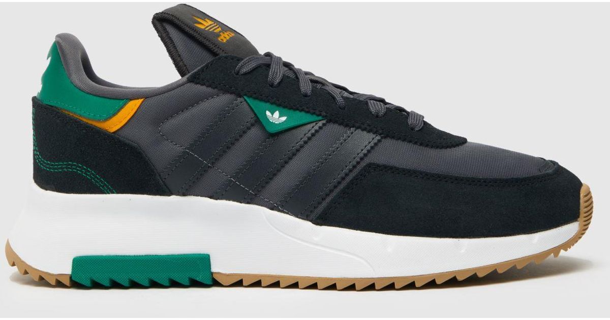 adidas Suede Black & Green Retropy F2 Trainers for Men Lyst UK