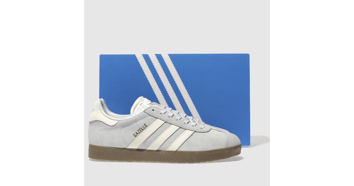 pale blue gazelle suede trainers
