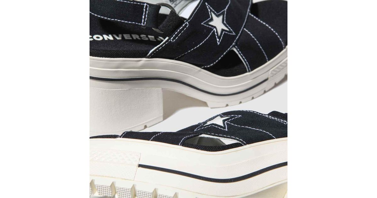 converse one star heel sandals