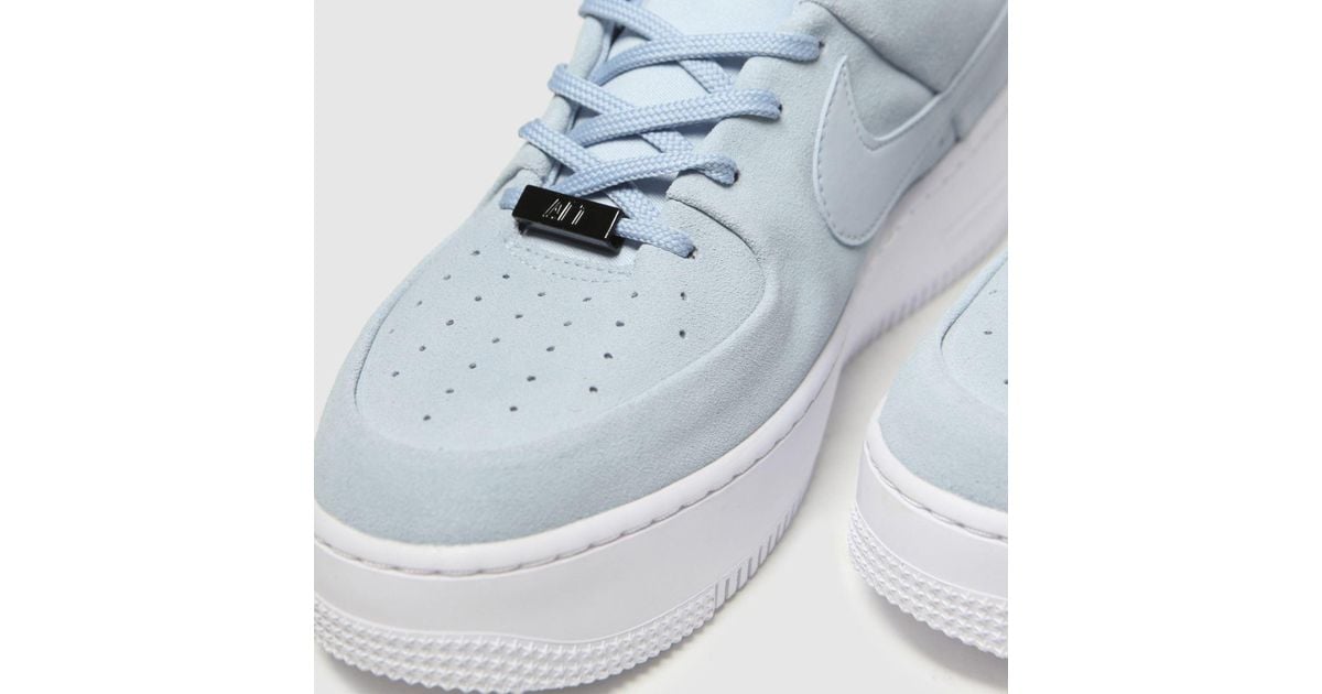 nike pale blue air force 1 sage low trainers