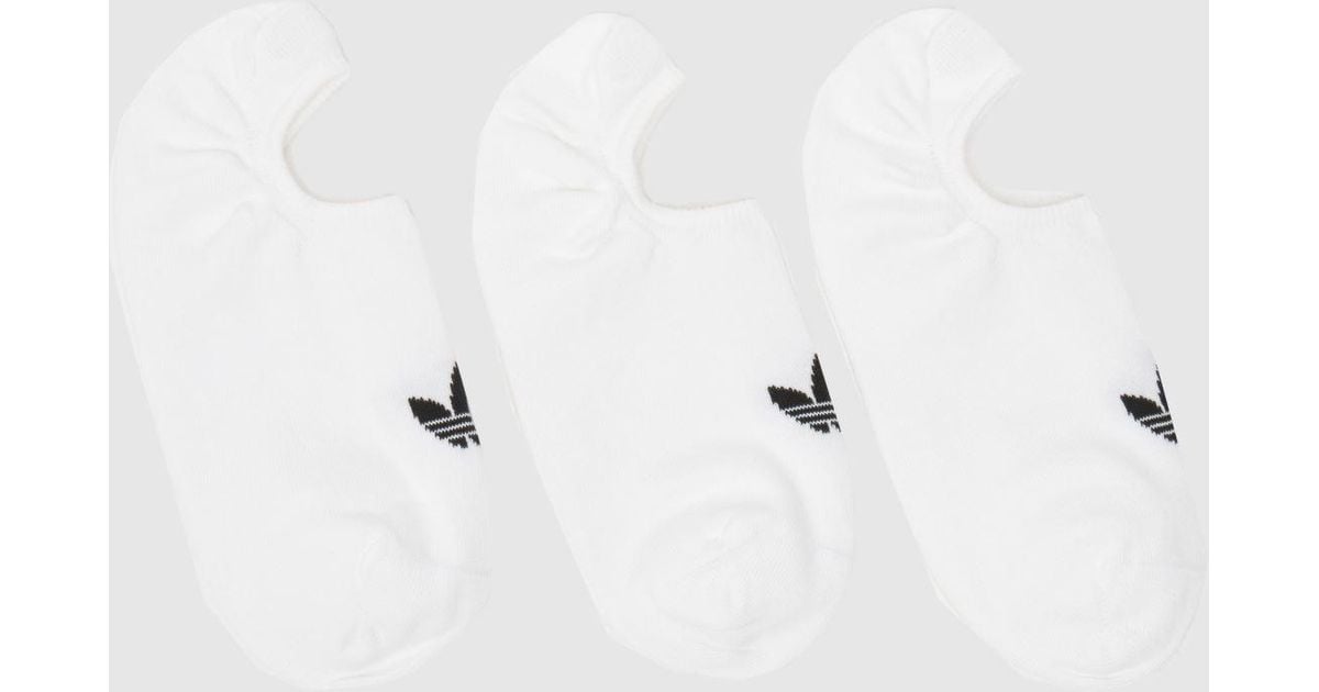 Logo Sports Lowcut Liner Socks 3 Pack in White