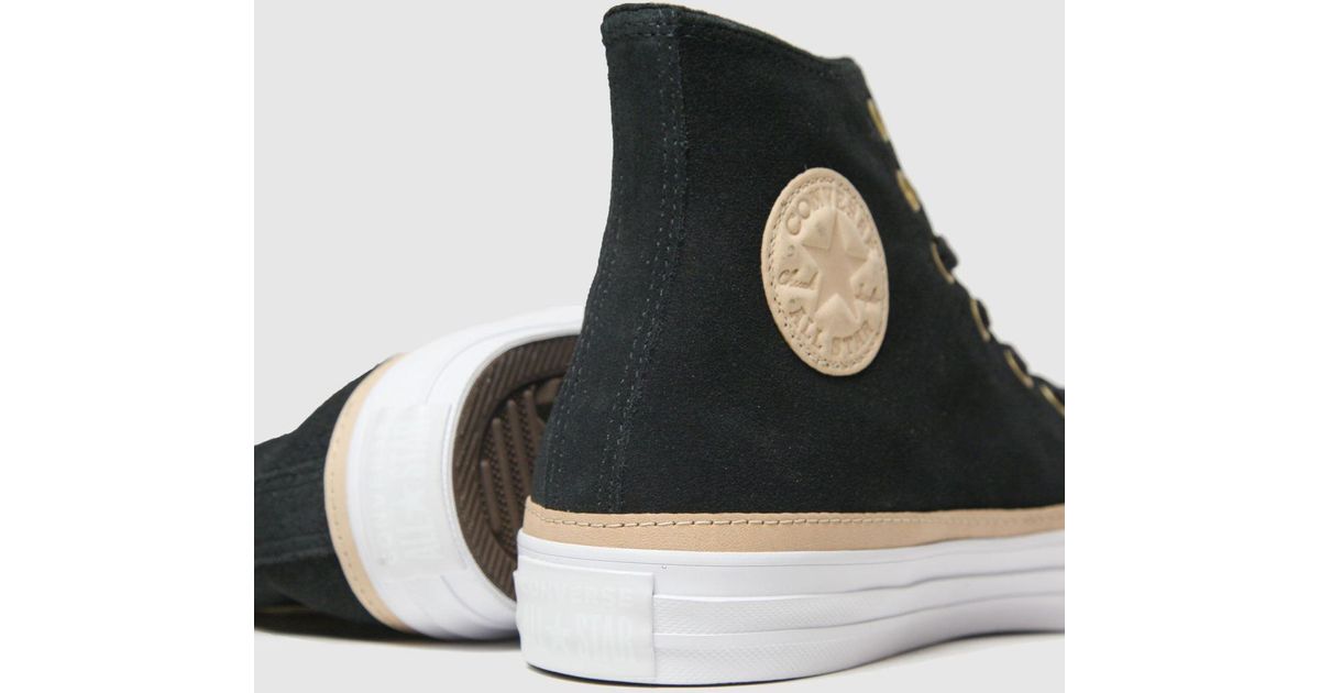 black & white all star hi trainers