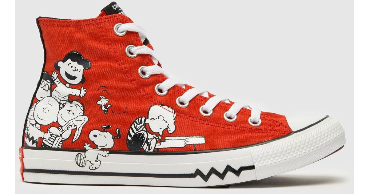 Converse Chuck Taylor Hi Peanuts Trainers in Red for Men Lyst UK