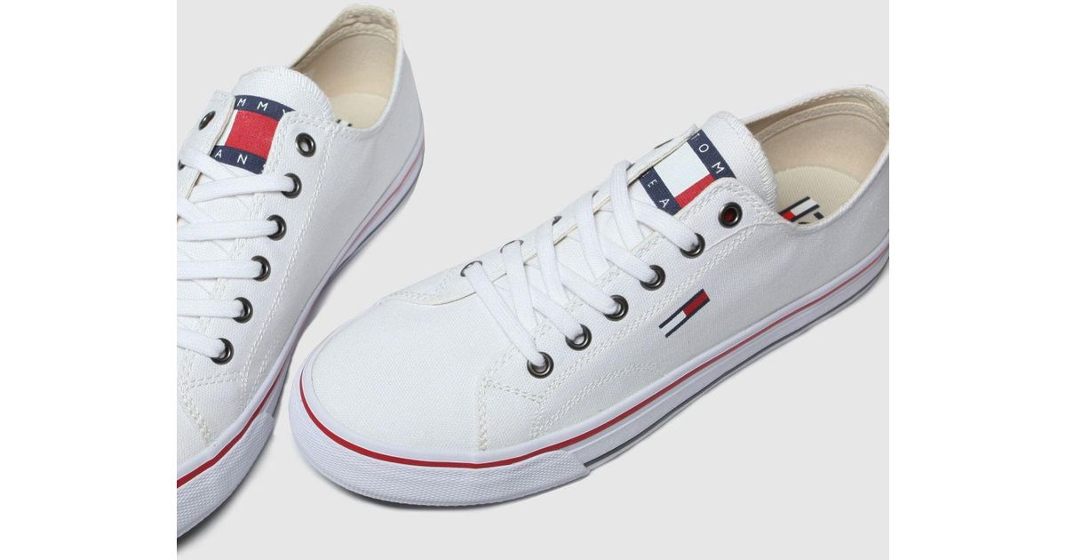 tommy hilfiger white tj low cut sneaker trainers
