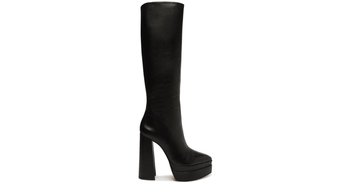 SCHUTZ SHOES Elysee Up Boot in Black | Lyst