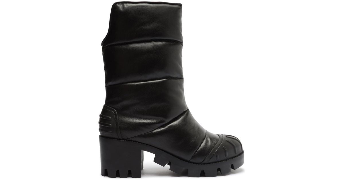SCHUTZ SHOES Eugenia Nappa Leather Boot in Black | Lyst