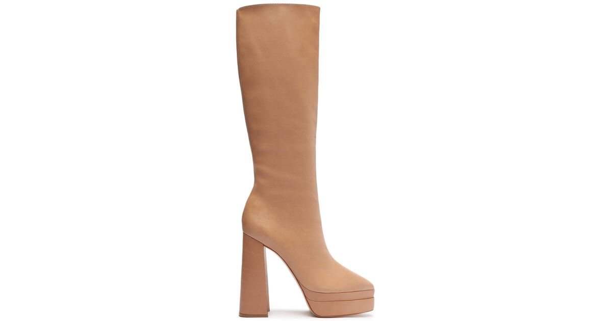 SCHUTZ SHOES Elysee Up Boot in Brown Lyst