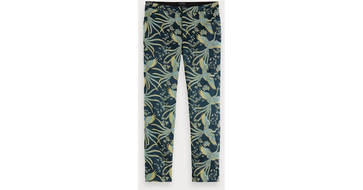 Scotch \u0026 Soda Broek Met Feniksjacquard in het Groen - Lyst