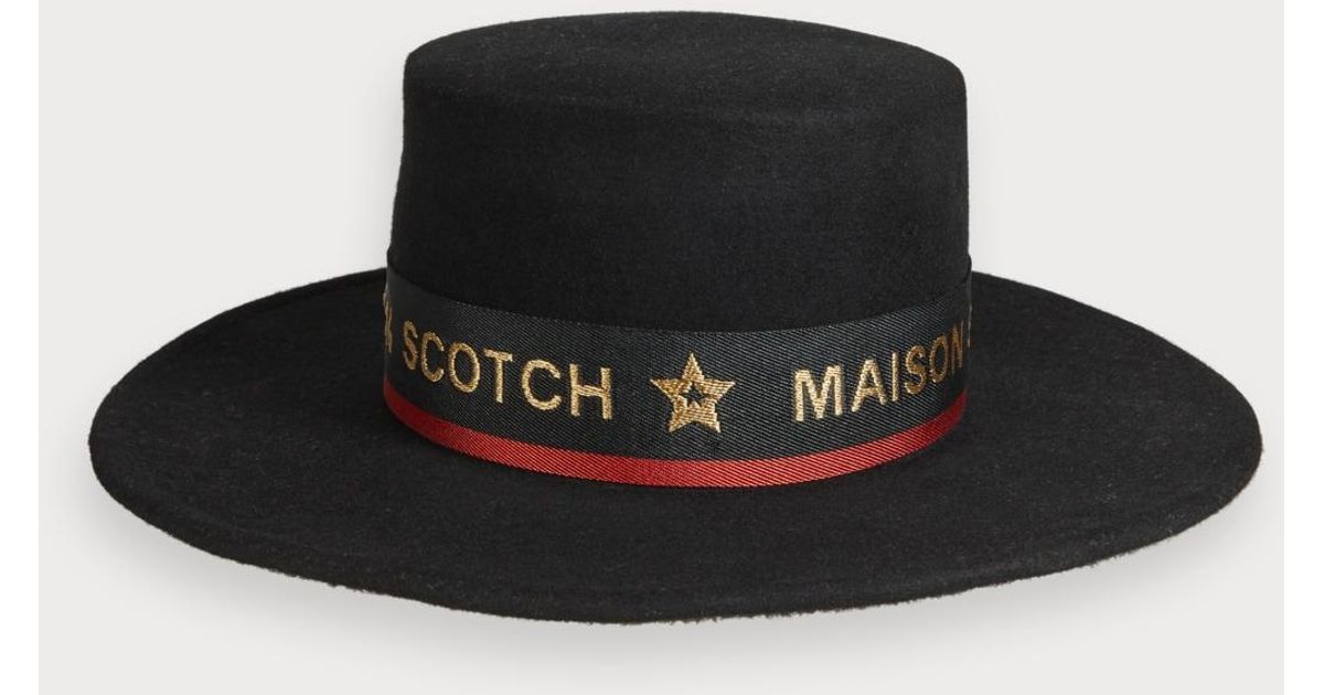 Scotch & Soda Wool Hat in Black | Lyst