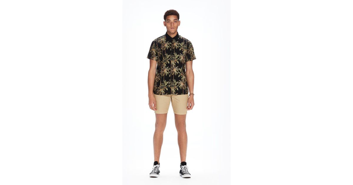 Scotch /& Soda Mens The Pool Side All-Over Printed Shirt with Contrast Collar