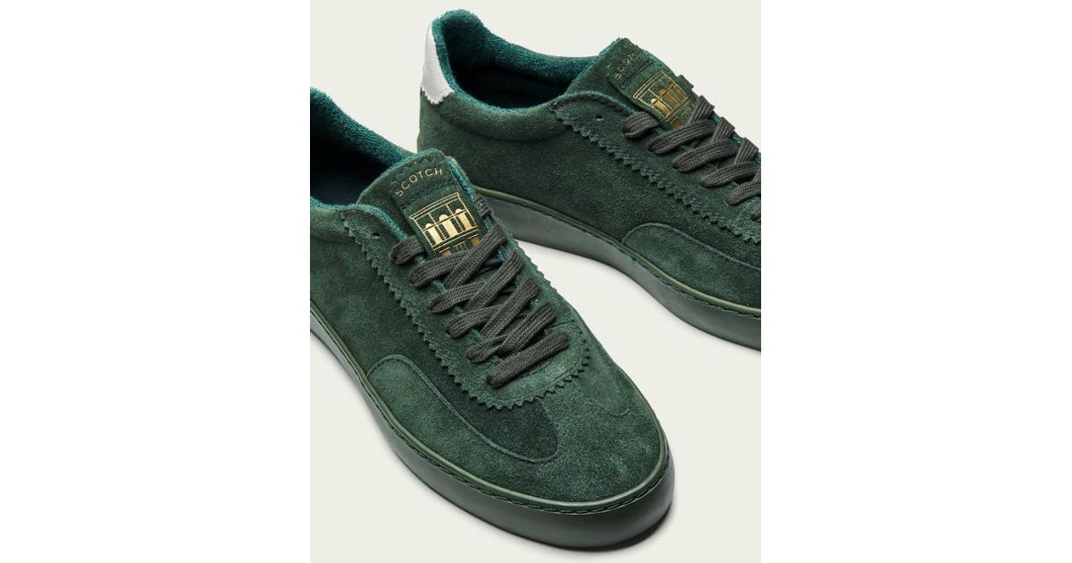 Scotch \u0026 Soda Plakka - Suède Vetersneakers in het Groen voor heren | Lyst NL