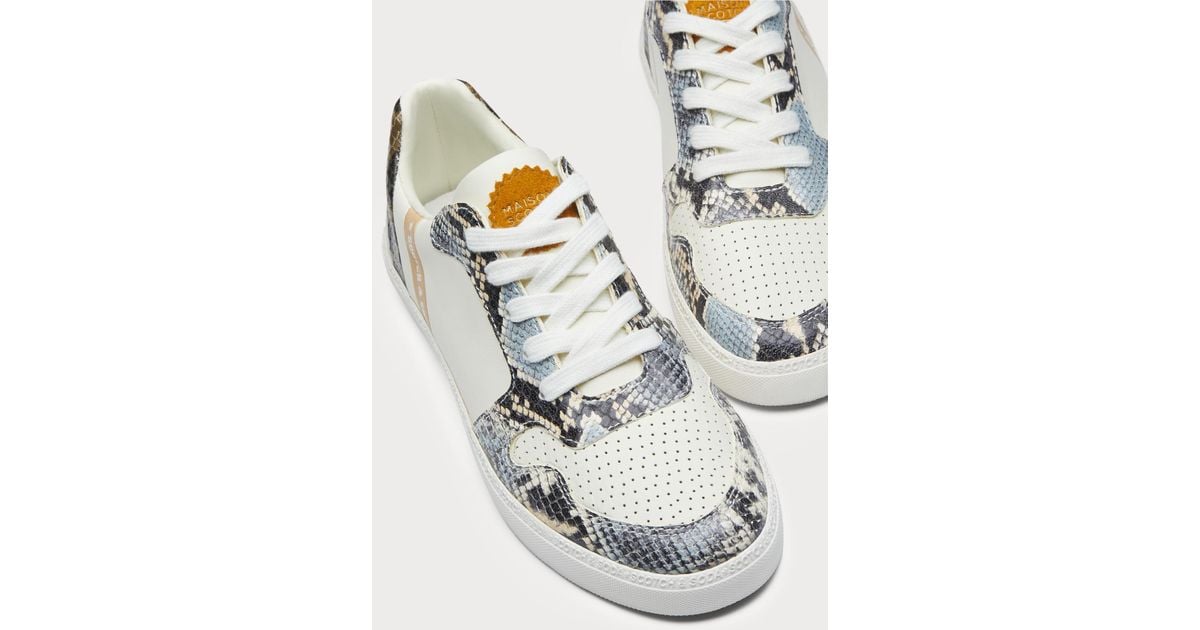 faux snakeskin sneakers