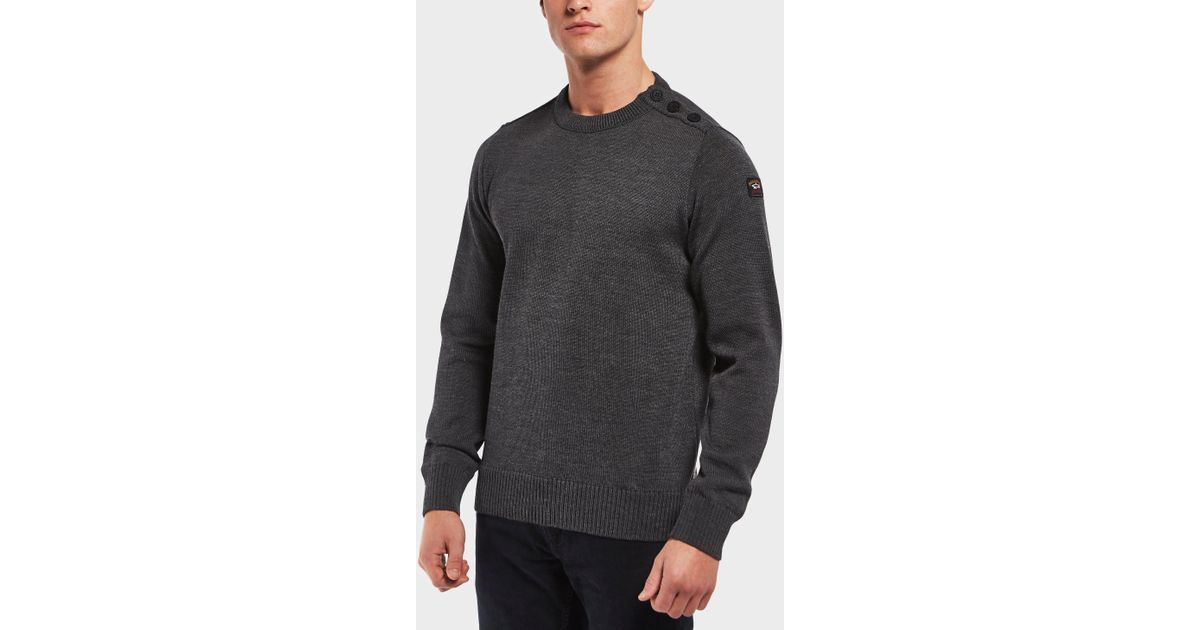 paul and shark button shoulder jumper
