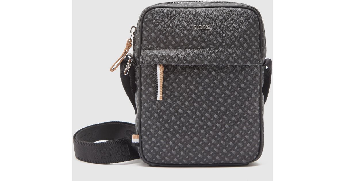 BOSS by HUGO BOSS Synthetic Byron Print Crossbody Bag in Black for Men