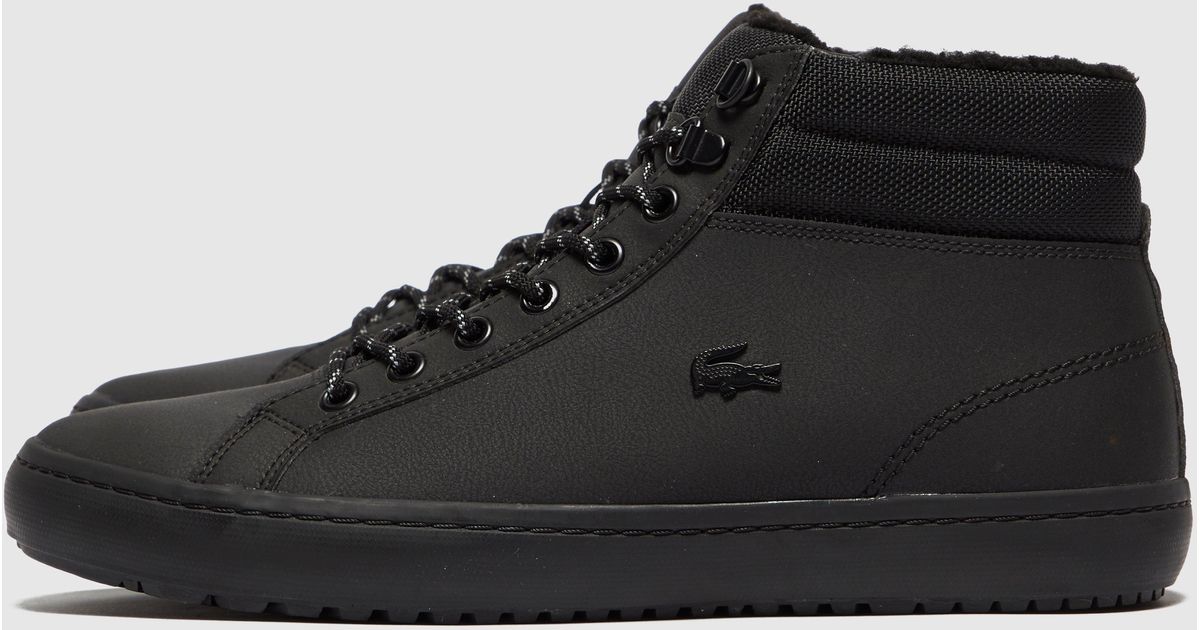 Lacoste Leather Straightset Thermo Boot In Black For Men Lyst