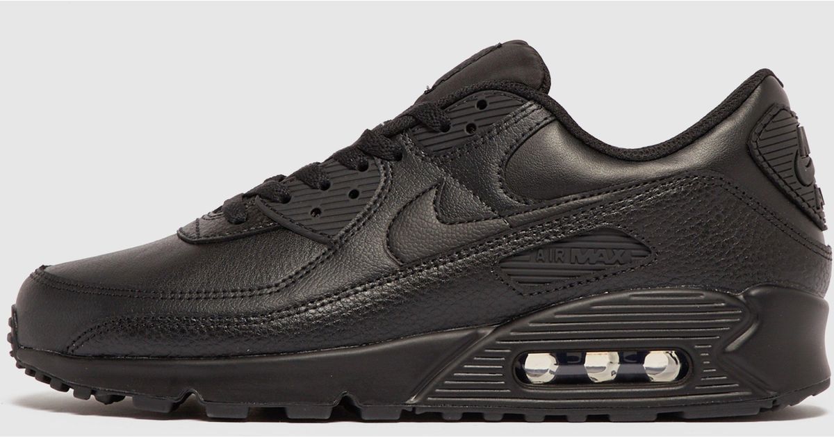 black nike air max 90 leather
