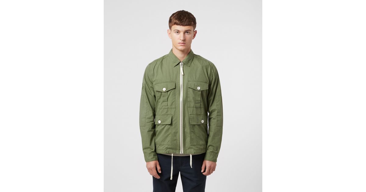 Pretty Green Creedence Overshirt in Green for Men | Lyst