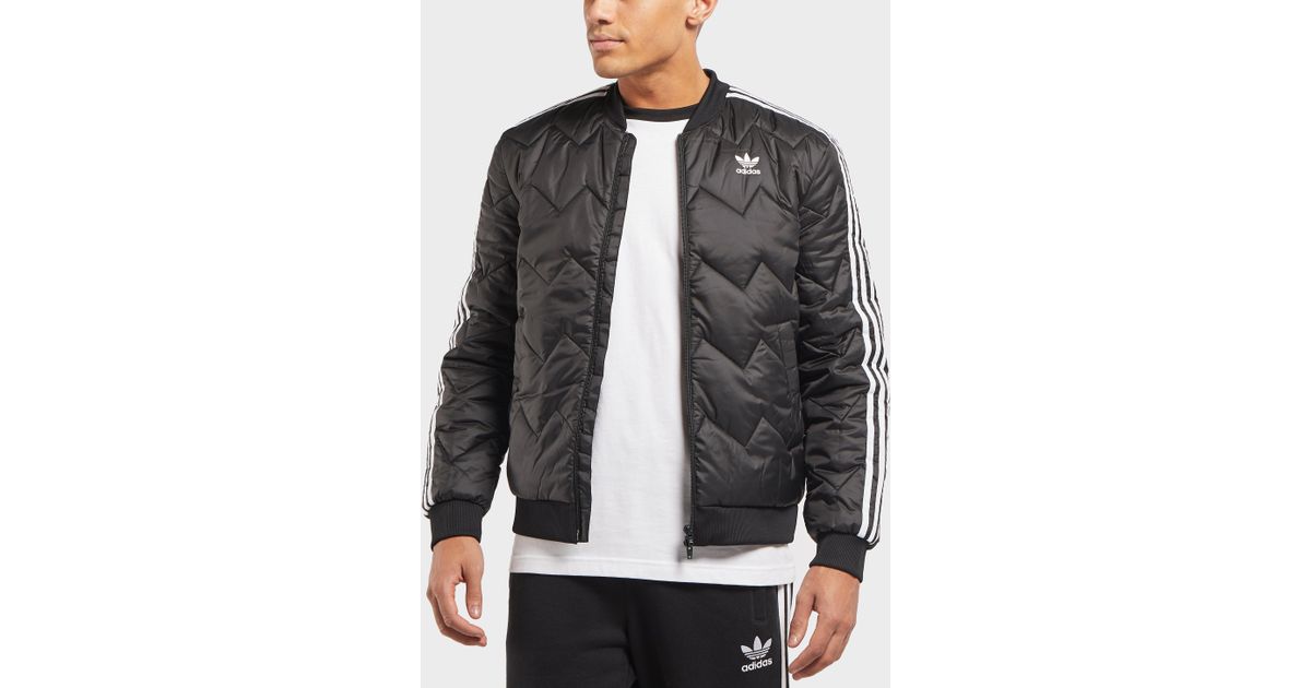 adidas Originals Synthetic Sst Quilted Bomber Jacket in Black for Men | Lyst