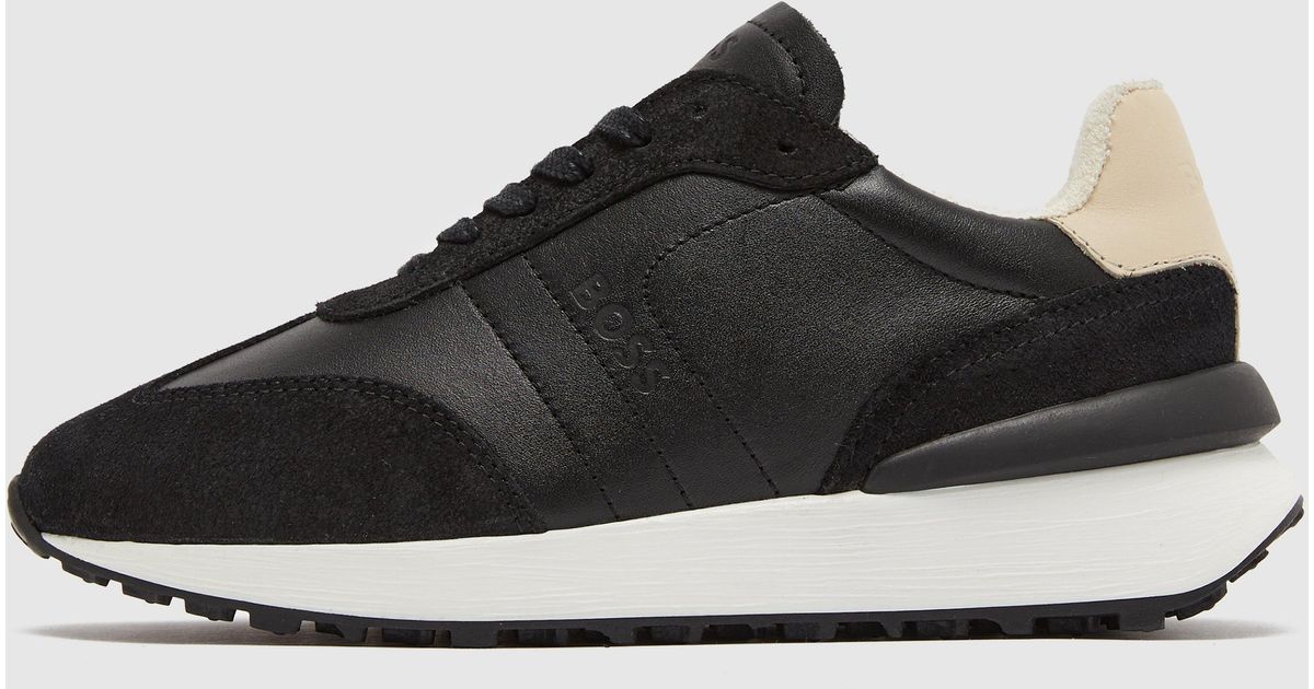 BOSS by HUGO BOSS Leather Runners in Black for Men | Lyst Canada