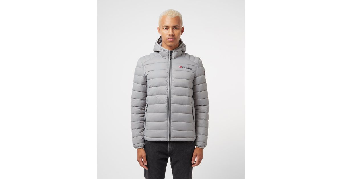 Napapijri Synthetic Aka Baffle Jacket in Grey (Gray) for Men Lyst