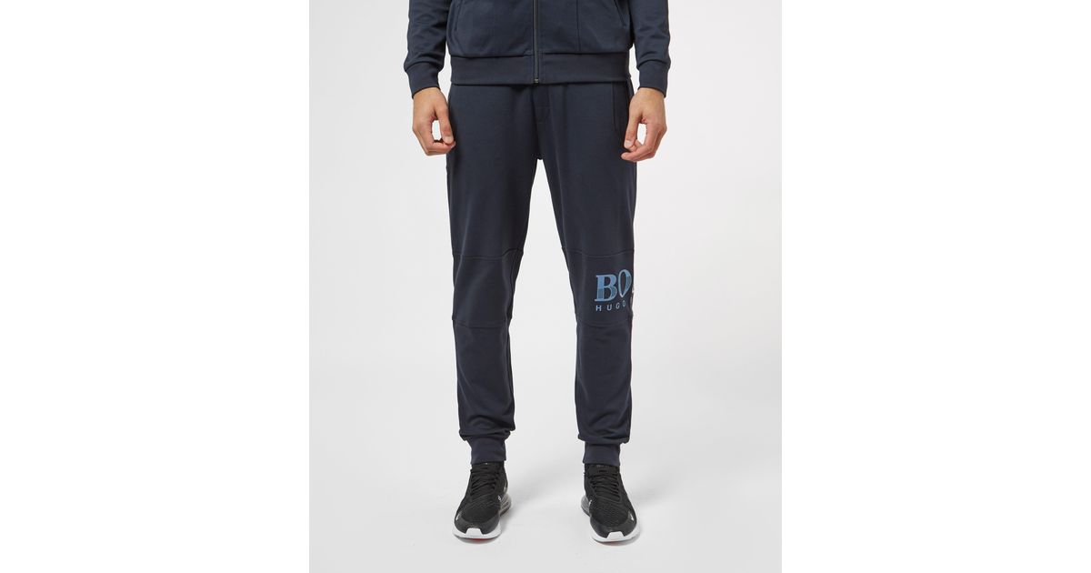 boss gel logo cuffed fleece pants