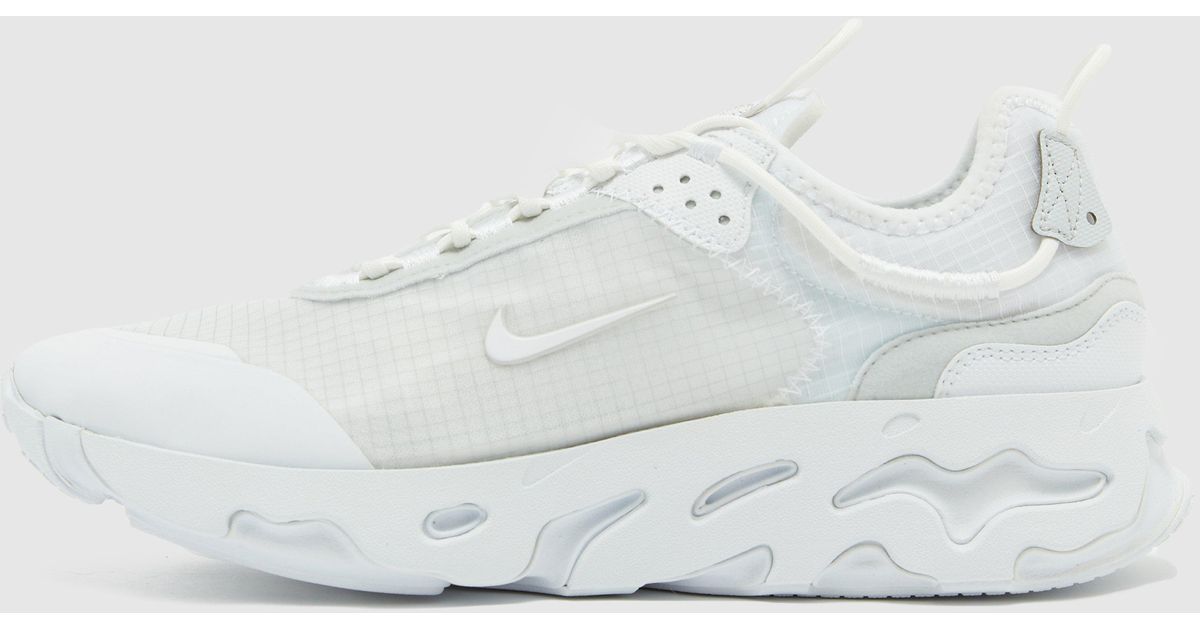 nike white and purple react live