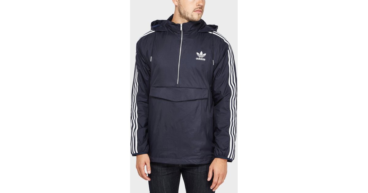 adidas Originals London Half-zip Overhead Jacket in Blue for Men - Lyst