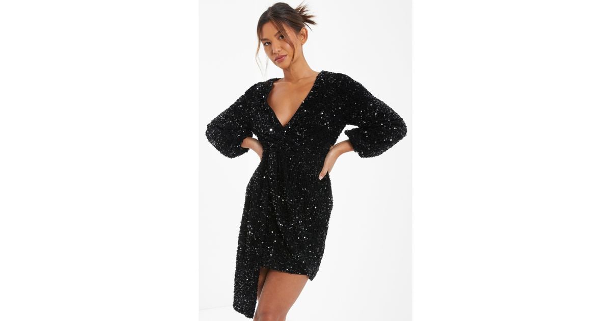 red square neck long sleeve dress Women's elegant solid color square neck long sleeve dress