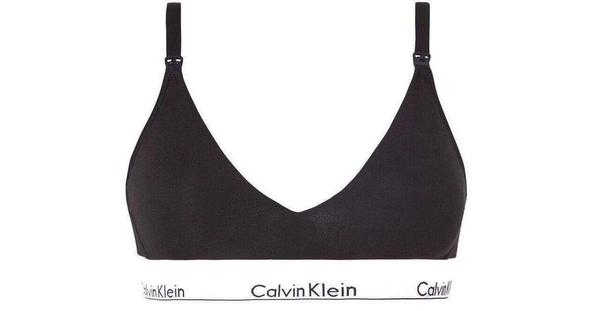 Calvin Klein Black 000qf6218e Modern Cotton Maternity Bra