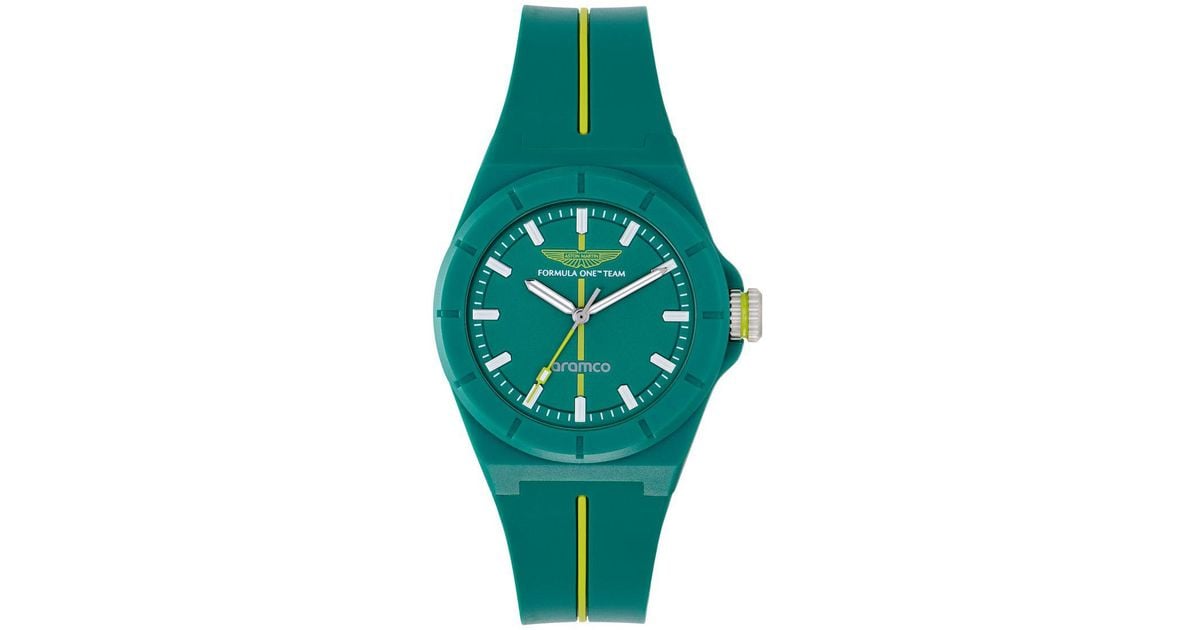 Aston Martin Am Formula 1 Shd Watch Mtfh1F602 Silicone in Green for Men ...