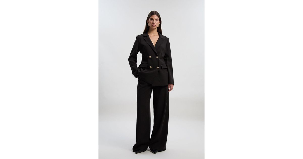 Robe Noire Karen Millen Taille 2 - Style Midi Moulant, Doublée, Occasion Très Bon état