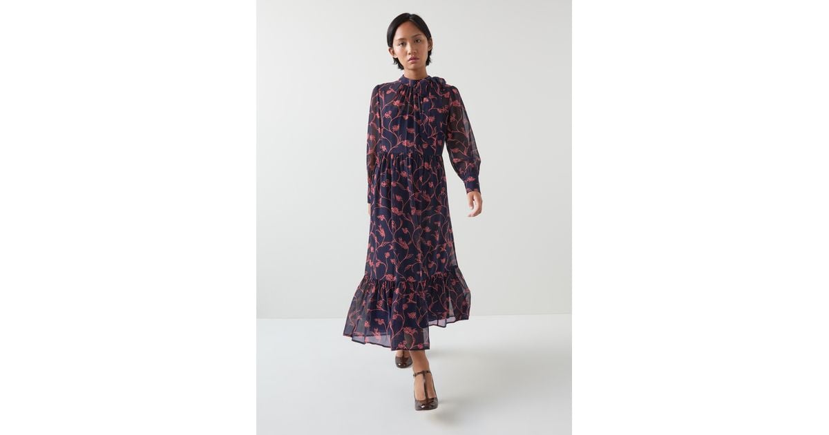 LK Bennett Selina Petite Dresses in Purple Lyst UK