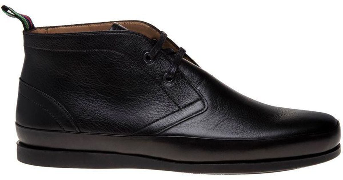 Paul Smith Leather Cleon Boots Paul Smith Cleon Boots In Black For