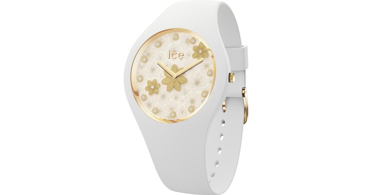 Ice-watch Ice Watch Ice Flower 026164 Silicone in White | Lyst UK
