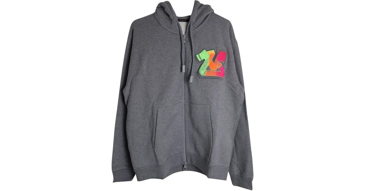 3D LV Graffiti Embroidered Zipped Hoodie - Ready-to-Wear 1AA4X9