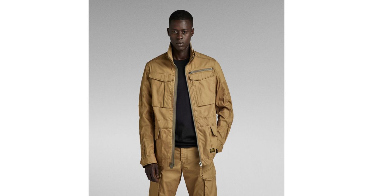 G Star RAW G Star Raw Rovic Slim Field Jacket in Metallic for Men Lyst UK
