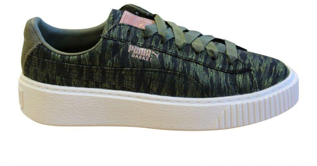 Puma basket platform velvet cheap rose