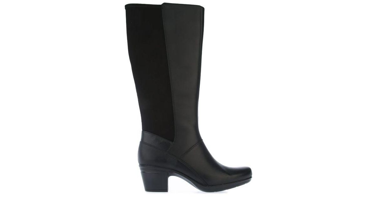 Clarks S Emslie Emma Knee High Boots in Black | Lyst UK