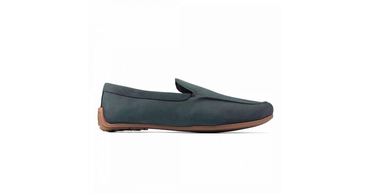 Clarks Reazor Plain Navy Blue Shoes Nubuck Leather for Men Lyst UK