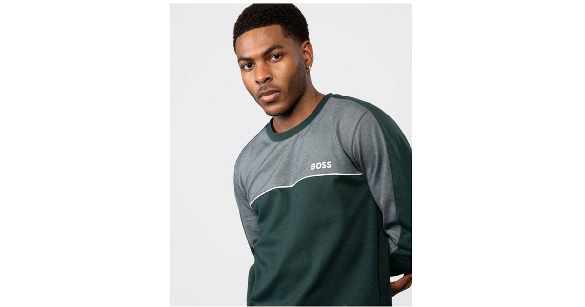 Hugo boss tracksuit grey orange sale