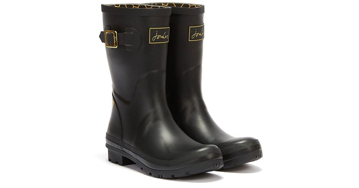 Joules Gold Bee Boots Rubber in Black | Lyst UK