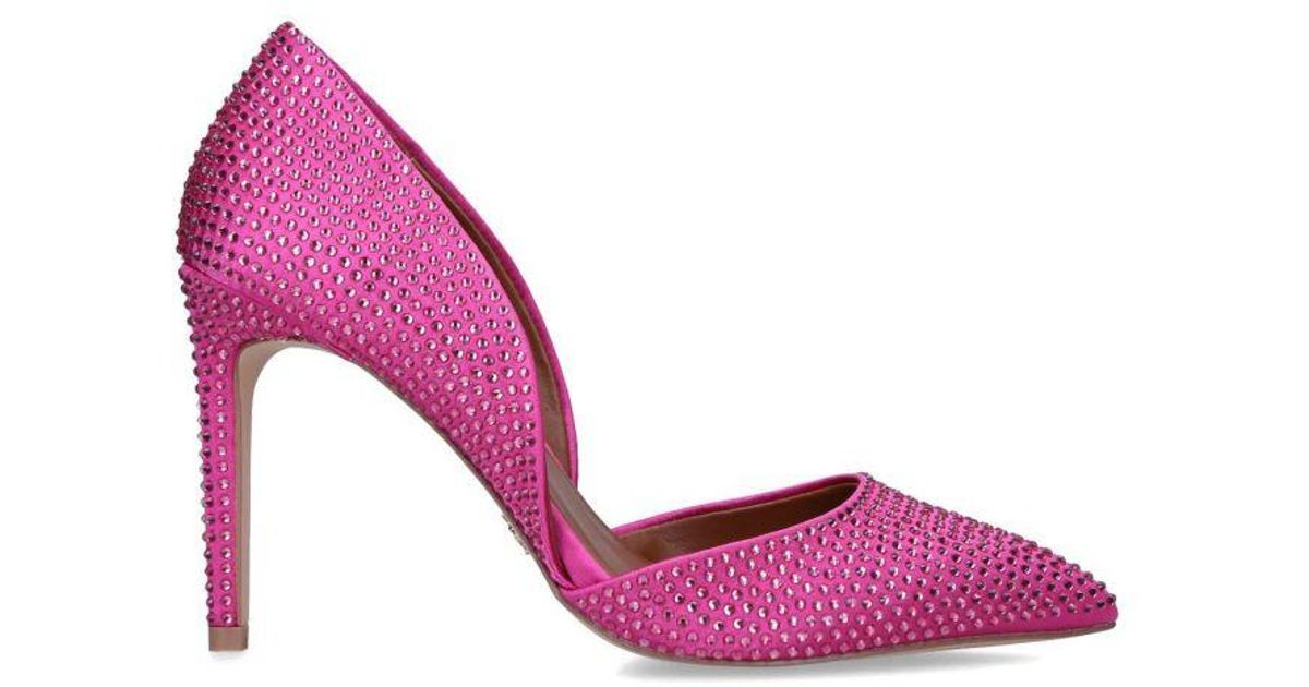 Kurt Geiger Kgl Regal Heatseal Heels Fabric in Pink | Lyst UK